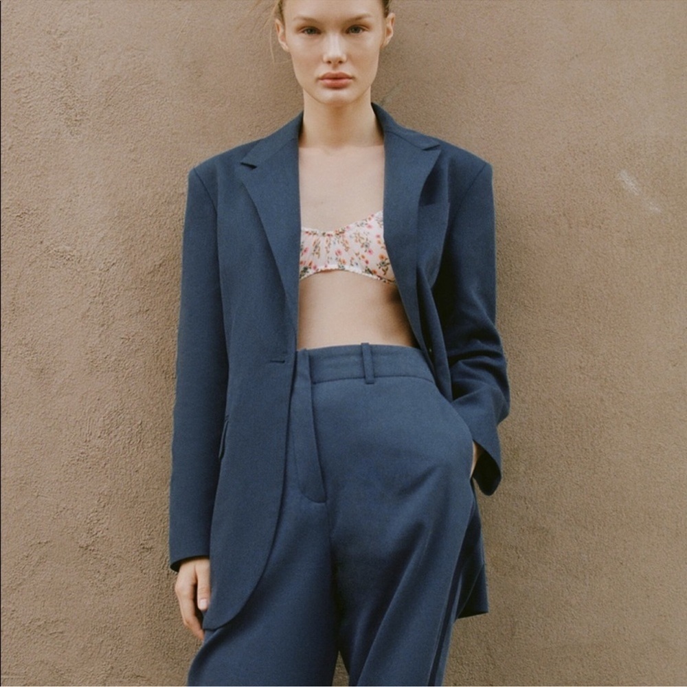 NWOT Zara Limited Edition Blue Oversized Blazer Sz M